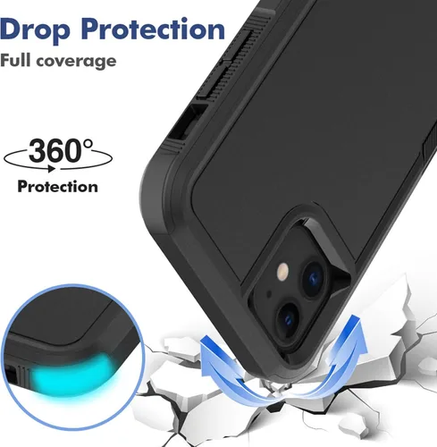 Miniatura 3 de MDCN Funda para iPhone 11: funda protectora de doble capa resistente para teléfono celular, a prueba de golpes, resistente, con protector