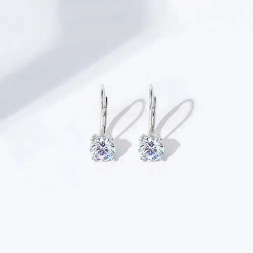 Miniatura 3 de Tienda Essentials Pendientes de plata de ley chapados en platino con circonita con elementos infinitos (anteriormente colección Tienda)