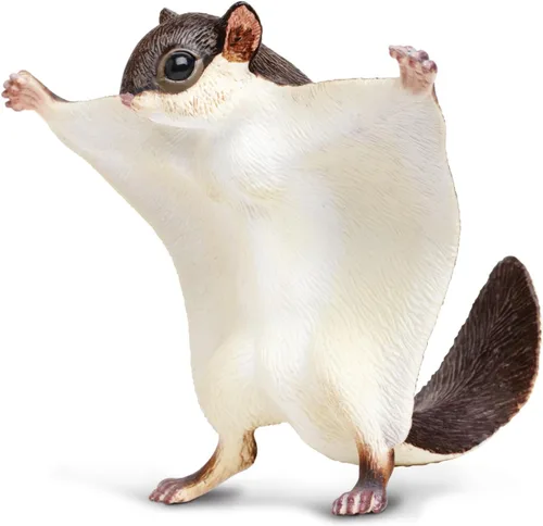 Safari Ltd. Figura de ardilla voladora – Figura detallada de modelo de plástico de 6.5 pulgadas – Divertido juguete educativo para niños, niñas y