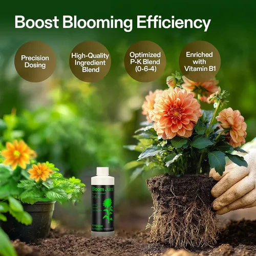 Miniatura 2 de VIVOSUN Bloom Juice (0-6-4), suplemento de floración fertilizante líquido para etapa de floración, alimento concentrado para plantas para todas