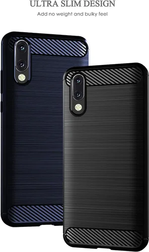 Miniatura 8 de Asuwish Funda de teléfono para Huawei P20 con protector de pantalla de vidrio templado y accesorios para celda, delgada y suave, goma de silicona