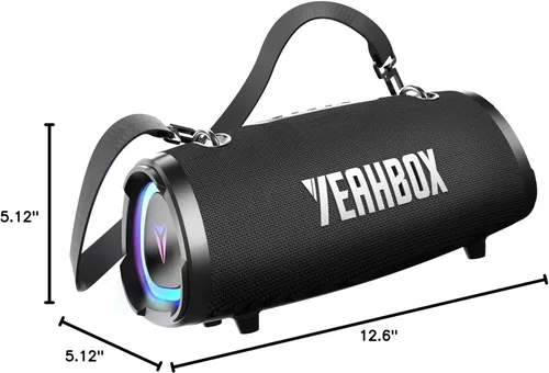 Miniatura 7 de YEAHBOX Altavoz portátil de 120W Max - Calidad de sonido excepcional con graves profundos, diseño acústico exclusivo, ideal para uso en interiores