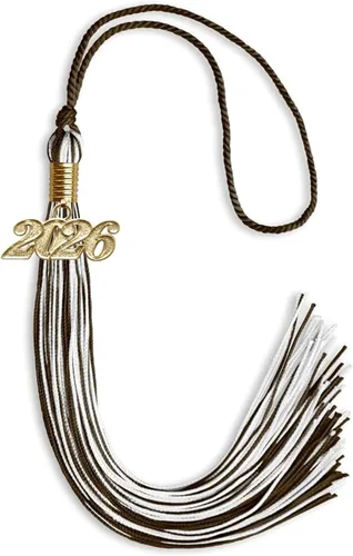 Miniatura 293 de Endea Graduation - Borla de doble color mixto con fecha dorada (negro/dorado antiguo, 2021)