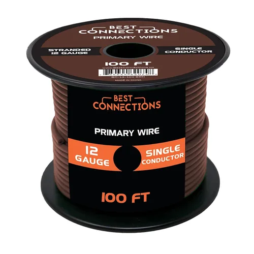 Miniatura 43 de BEST CONNECTIONS Cable primario automotriz – 100 pies (varias opciones de color) Ideal para remolques, altavoces y circuitos de iluminación Verde
