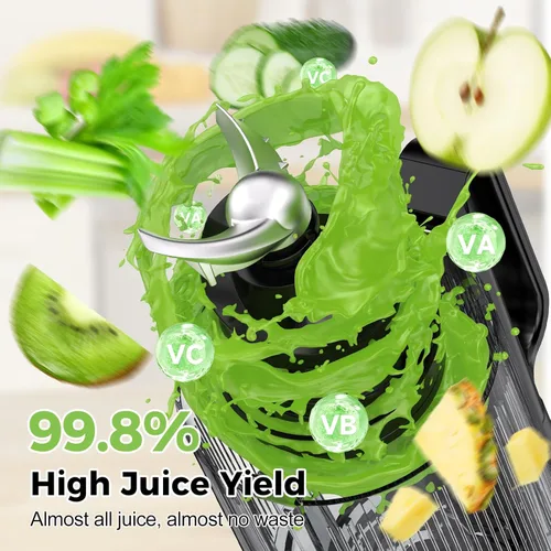 Miniatura 2 de OSTBA Exprimidor de prensa en frío, máquina exprimidora de canal de alimentación de 5 pulgadas de ancho para frutas y verduras enteras, exprimidor