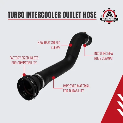 Miniatura 3 de Tubo de salida Turbo Intercooler de repuesto por AA Ignition – Compatible con Ford 6.7L Powerstroke – 2017, 2018, 2019 F-250, F-350, F-440, F-550
