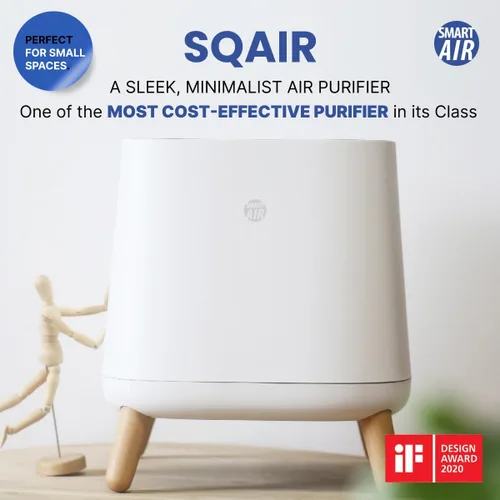 Miniatura 8 de Smart Air (AKA Smart Health) Purificador de aire Sqair H13 HEPA y carbón activado Limpia hasta 900 pies cuadrados/30 minutos, 23-52 dB Para