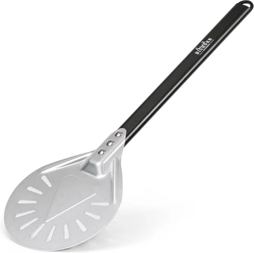 BIG HORN OUTDOORS Pela de pizza – Pela de torneado de pizza de 7 pulgadas con aluminio anodizado antiadherente para torneado y horneado sin