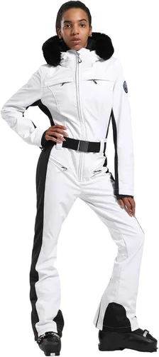 Miniatura 101 de GSOU SNOW Traje de esquí para mujer, traje de nieve de una pieza, para snowboard, delgado, aislante, impermeable, resistente al viento