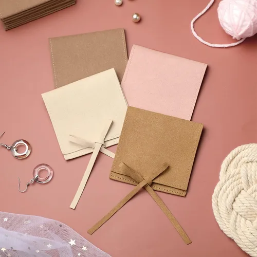 Miniatura 6 de Lothee 40 bolsas de microfibra para joyas de 3.1 x 3.1 in, bolsas de regalo pequeñas de lujo, bolsa de microfibra para pulseras y collares