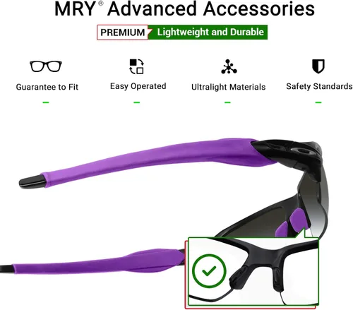 Miniatura 3 de Mryok Kits de boquillas de repuesto para Oakley Flak 2.0 OO9295 / 2.0 XL OO9188 - Opciones Púrpura y negro
