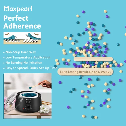 Miniatura 7 de Maxpearl Kit de depilación digital - Kit de depilación digital + cuentas de cera de 1.88 libras/30.09 oz para depilación de cuerpo completo