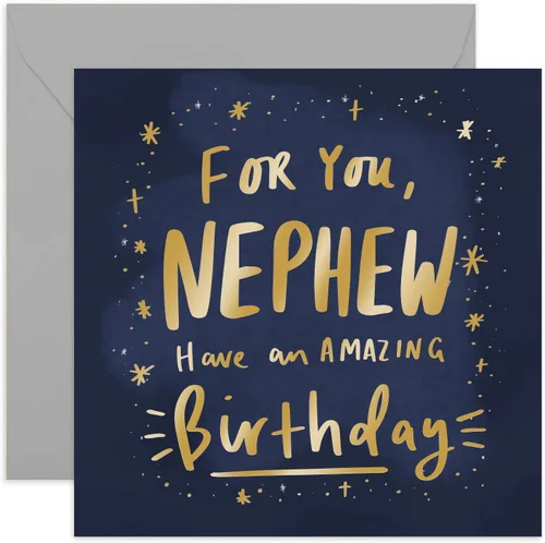 Miniatura 9 de Old English Co. - Tarjeta de felicitación de cumpleaños increíble para el mejor hermano, tarjeta de felicitación masculina de estrellas cósmicas