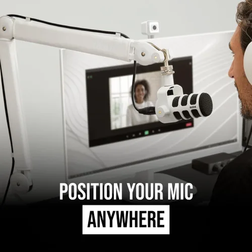 Miniatura 4 de RØDE PSA1+ Brazo de estudio profesional con amortiguación de resorte y gestión de cables (blanco)