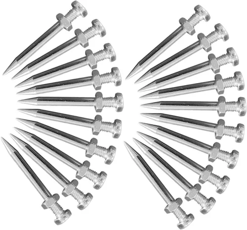 20 pinzas de aireación de césped para césped, estacas de aireación de metal para césped, herramientas de cuidado del césped, estacas de pinchos para