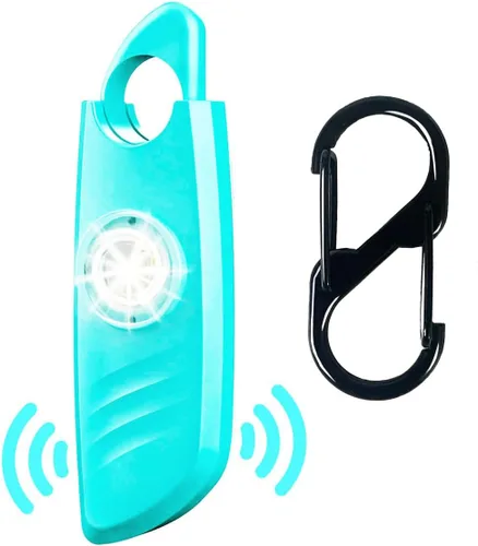 Miniatura 8 de FA FIGHTART Paquete de 2 sirenas de alarma de seguridad personal para mujeres, luz estroboscópica de sonido de 140 dB con dispositivos de llavero