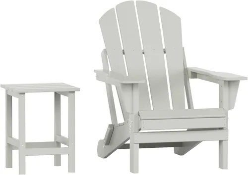 Miniatura 17 de WO Home Furniture - Juego de 3 sillas plegables para exteriores, mesa auxiliar, resistente a la intemperie y a los rayos UV, para césped, jardín