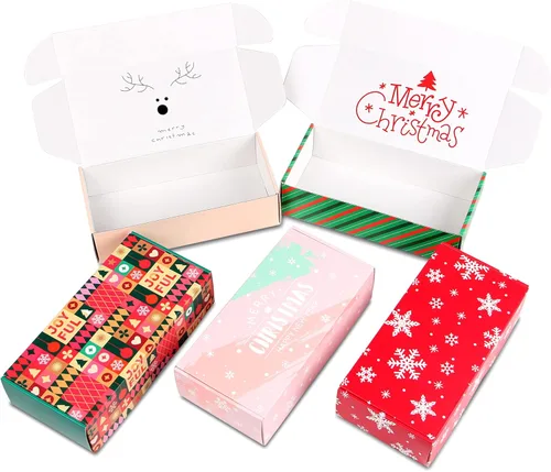 Miniatura 9 de Paquete de 50 cajas de envío pequeñas de cartón, cajas de estraza, cajas de regalo (4 x 6 x 2 pulgadas, color blanco)