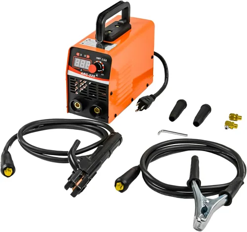 Máquina soldadora de varilla ARC de 120 amperios para principiantes, máquina de soldadura portátil de 110 V con cable más largo, pantalla LCD de
