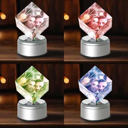 Miniatura 4 de Marco de fotos de cristal 3D personalizado, marco de fotos de cristal con impresión UV personalizado con tu propia foto, regalos personalizados