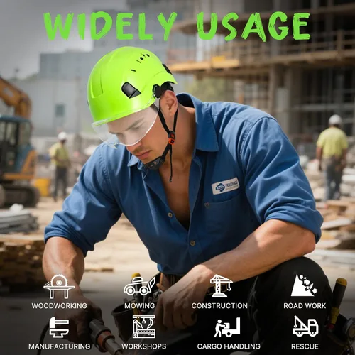 Miniatura 9 de AOLAMEGS Casco Duro de Seguridad ABS – Casco de Seguridad Aprobado ANSI Z89.1 con Visera Ajustable Ventilado para Hombres Mujeres Adultos Cascos