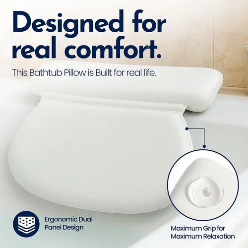 Miniatura 5 de Almohada gruesa para baño spa de lujo Epica 2X con agarre de succión