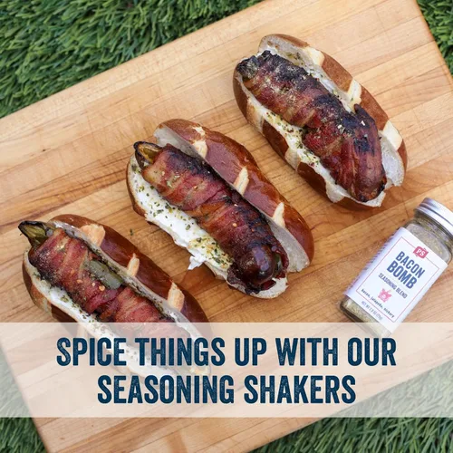 Miniatura 4 de PS Seasoning Bomba de tocino - jalapeño ajo y nogal - Mezcla de condimentos en polvo ahumado y especias secas para hamburguesas, tocino de venado