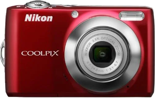 Nikon COOLPIX L24 Cámara digital de 14 MP con lente de zoom óptico NIKKOR de 3.6x y LCD de 3 pulgadas (Rojo)