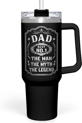 Miniatura 13 de SANDJEST Taza con bandera americana con asa, taza de café de acero inoxidable con aislamiento de 40 oz con tapa y pajita, regalos de América