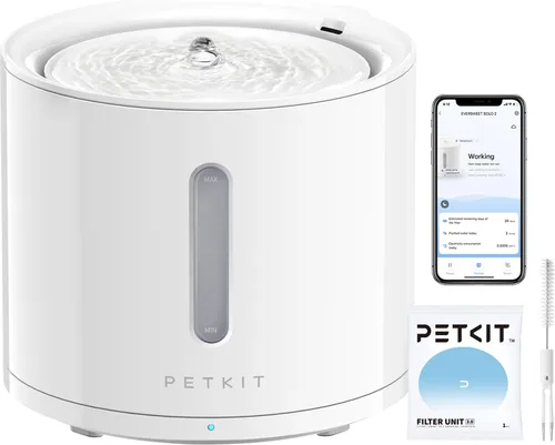 PETKIT EVERSWEET Solo 2 Fuente de Agua para Gatos con Bomba, Fuente de Agua Ultra Silenciosa para Mascotas de 70oz/2L para Gatos y Perros de
