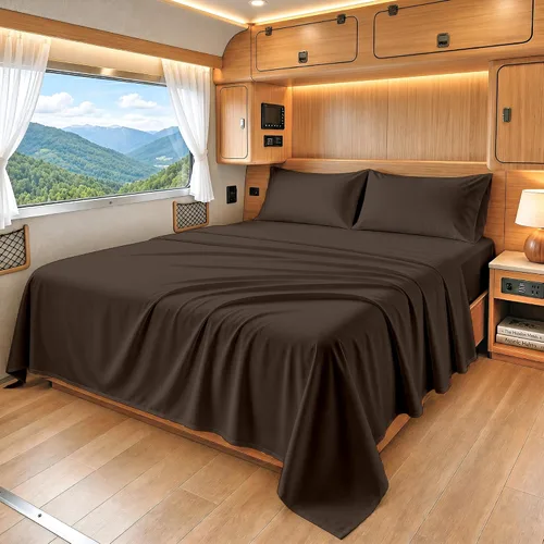 Miniatura 67 de SGI bedding Juego de sábanas de 600 hilos de 4 piezas, 100% algodón egipcio, tamaño King, con bolsillo profundo de 15 pulgadas, sábanas de lujo 16