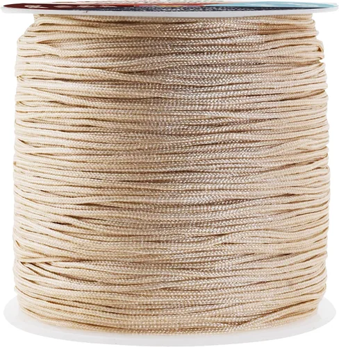Miniatura 65 de Mandala Crafts Cordón de satén de nailon para la fabricación de joyas, 0.079 in, 55 yardas, cuerdas rojas de nailon, cordón de nudo chino para hacer