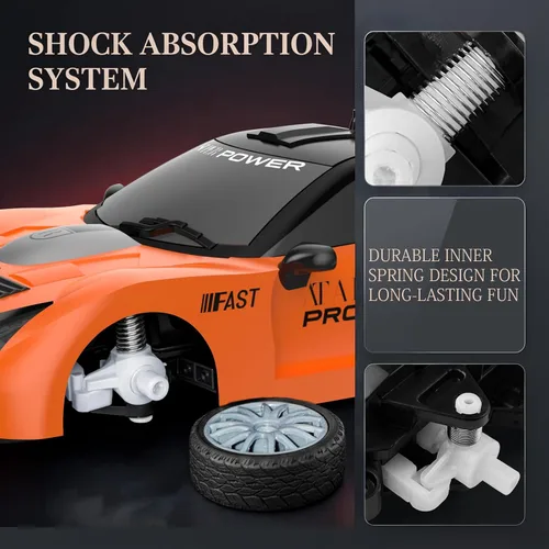 Miniatura 4 de Auto de control remoto RC Drift Car 2.4GHz escala 1:24 4WD 15KM/H Modelo de vehículo de alta velocidad con luces LED Drifting Tire Racing Sport Toy