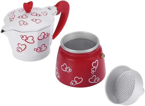 Miniatura 3 de Fdit Cafetera espresso de aluminio para uso en la oficina en casa, cafetera doméstica (L)