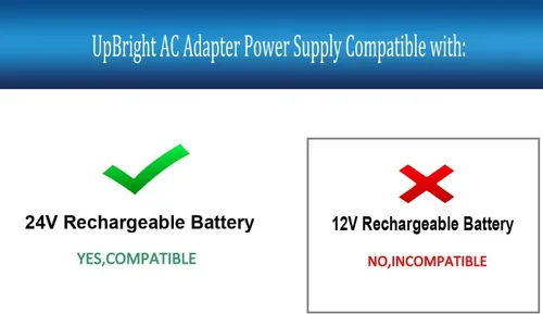 Miniatura 2 de UpBright Adaptador de 24 V CA/CC compatible con Hyper HPR350 de 24 voltios alimentado por batería para jóvenes, vehículo de juguete, motocicleta