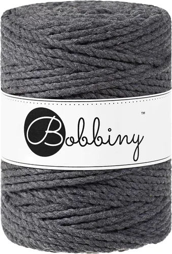 Miniatura 3 de Bobbiny Cordón de macramé XXL de 0.197 in y 3 capas (aguamarina), 108 yds/330 pies (100% algodón reciclado)