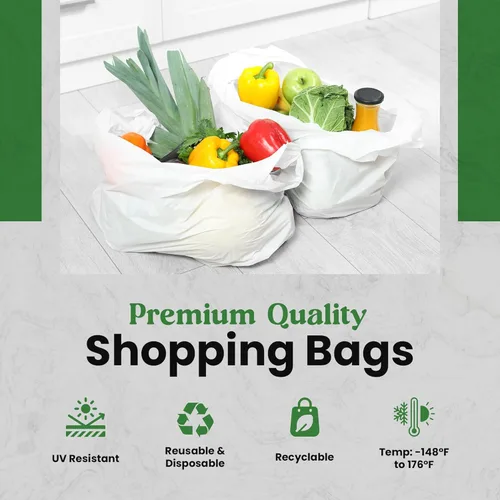 Miniatura 2 de Bolsa de plástico con asas Bolsas de compras para camisetas para pequeñas empresas Bolsa de plástico reciclable para comestibles Bolsas