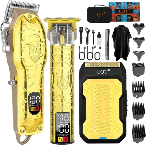 Juego de cortapelos profesional para hombres, afeitadora eléctrica, afeitadora inalámbrica, cortadora de pelo, cortadora de barba, kit de aseo para