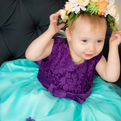 Miniatura 4 de TTYAOVO Vestido de fiesta de princesa de flores para niñas de 1 a 5 años