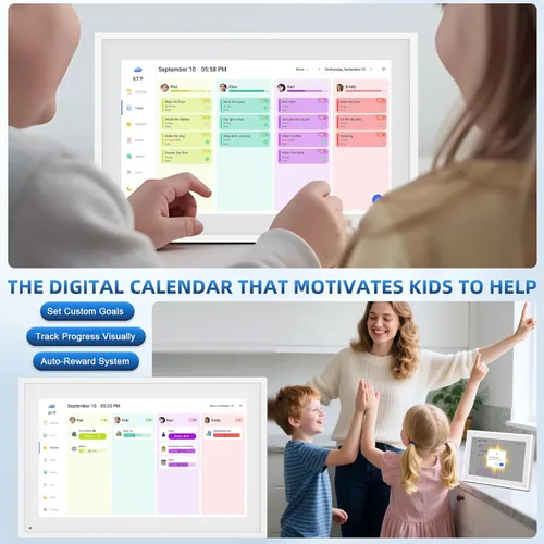 Miniatura 3 de Calendario digital de 10.1 pulgadas, marco digital combinado con pantalla táctil inteligente, planificador electrónico de pared, organizador