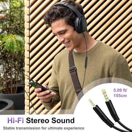 Miniatura 5 de Cable de audio de repuesto para auriculares Bose de 0.138 in a 0.098 in compatible con Bose 700 Quietcomfort 25 QC25 35 QC35 QC35II 45 QC45 JBL Tune