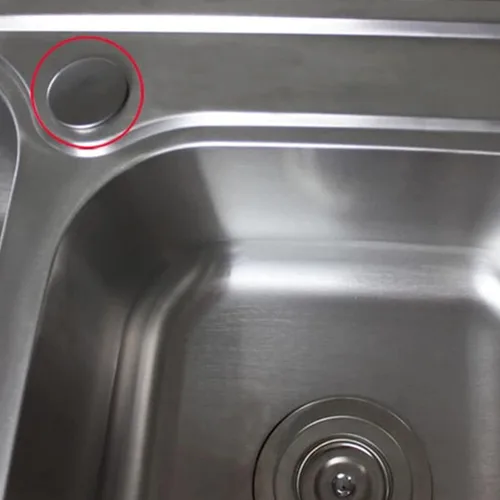 Miniatura 7 de 2 piezas de grifo de cocina cubierta de agujero de fregadero placa de orificio de grifo cubierta de tapón de metal cepillado acero inoxidable