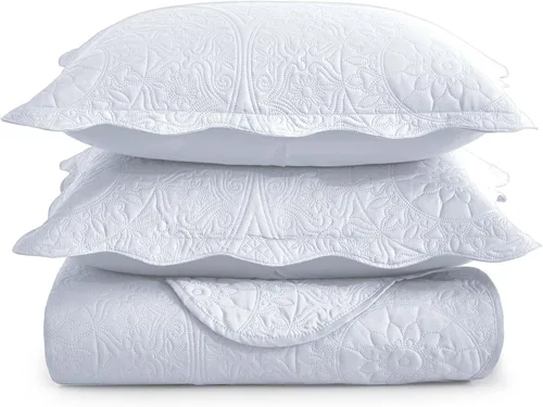 Miniatura 325 de MOONLIGHT20015 Edredón tamaño King (106 x 96 pulgadas) con 2 fundas de almohada (20 x 36 + 2 pulgadas) para todas las estaciones, juego de cama Azul
