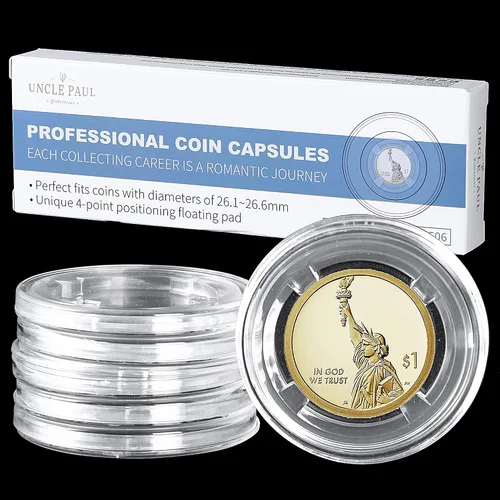 Miniatura 7 de Cápsulas de monedas con 4 bolsillos posicionamiento almohadillas flotantes coleccionista para Lincoln Cent/Penny/Canadian 1 Cents/Euro 2 Cents 6
