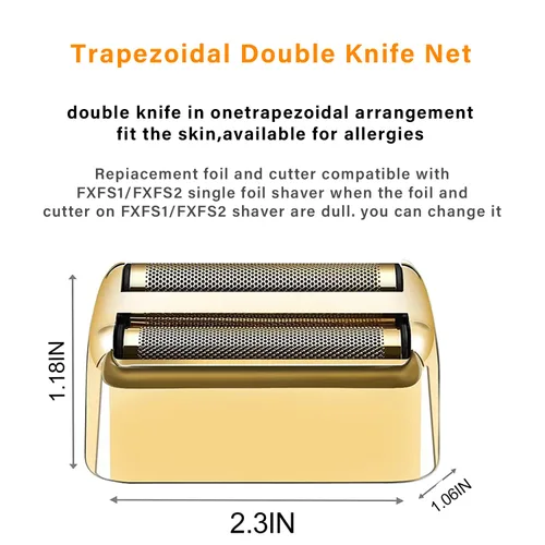 Miniatura 5 de 4 piezas de papel de repuesto y cortadores compatibles con la afeitadora BaBylissPRO de doble lámina, lámina de repuesto compatible con la Dorado