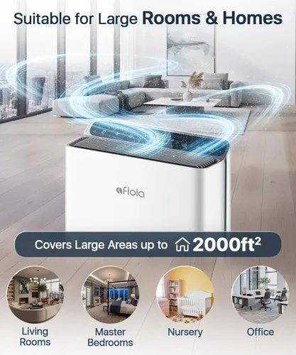 Miniatura 6 de Purificador de aire para el hogar, habitación grande, dormitorio de hasta 2000 pies cuadrados con pantalla PM2.5 sensor de calidad del aire y modo