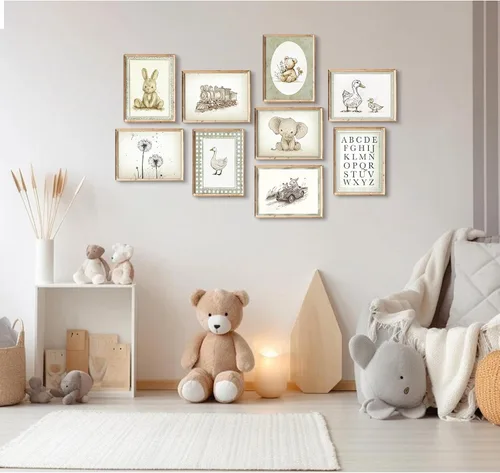 Miniatura 6 de Arte de pared de vaquero, imágenes en lienzo para guardería, decoración de pared de vaca occidental, impresiones de habitación de niños, póster