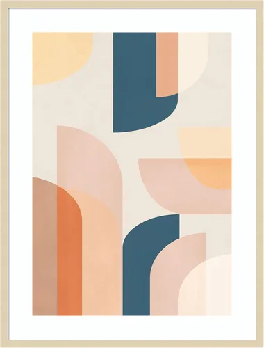 Amanti Art Lienzo decorativo para pared, diseño geométrico retro de 41 x 31 pulgadas, por Kathrin Pienaar, arte abstracto para pared, decoración