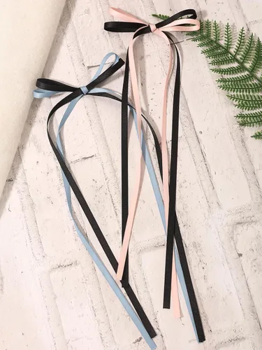 Miniatura 4 de LFOUVRE Pinza para el cabello, pinzas para el pelo para mujer, pinzas para el pelo con lazo de cinta, lazos para el pelo con borlas para mujeres