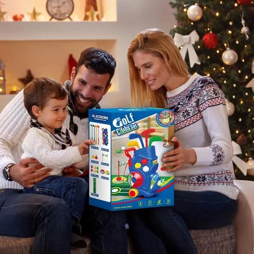 Miniatura 5 de Letapapa Juego de golf para niños pequeños, palos de golf mejorados para niños con alfombrilla de putting, juguetes para niños de 3, 4, 5+ años